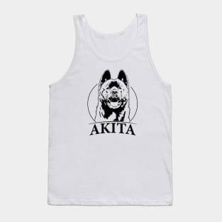 Funny Proud Akita dog portrait gift Tank Top